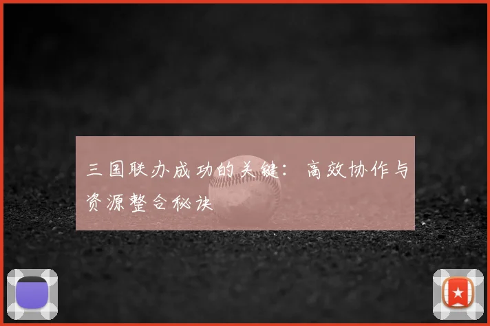 三国联办成功的关键：高效协作与资源整合秘诀